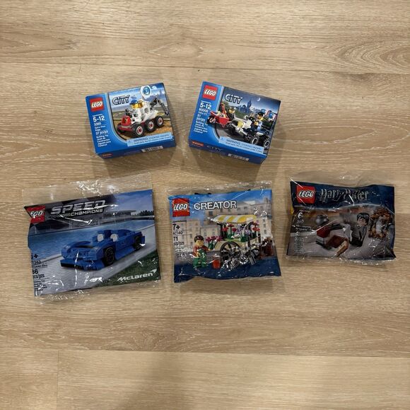 NEW Retired Lot (5) LEGO City Creator Harry Potter 60006 3365 30343 30407 40140 - Picture 1 of 16